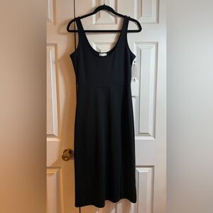 Leith Elegant Black Midi Dress